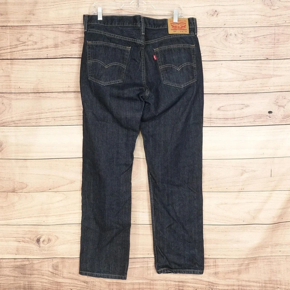 Levis 514 Jeans Mens 34x30 Blue Dark Wash Slim Straight Denim Pants